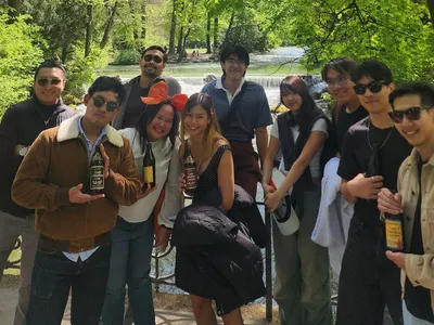วันฤดูใบไม้ผลิที่สวน Englischer Garten