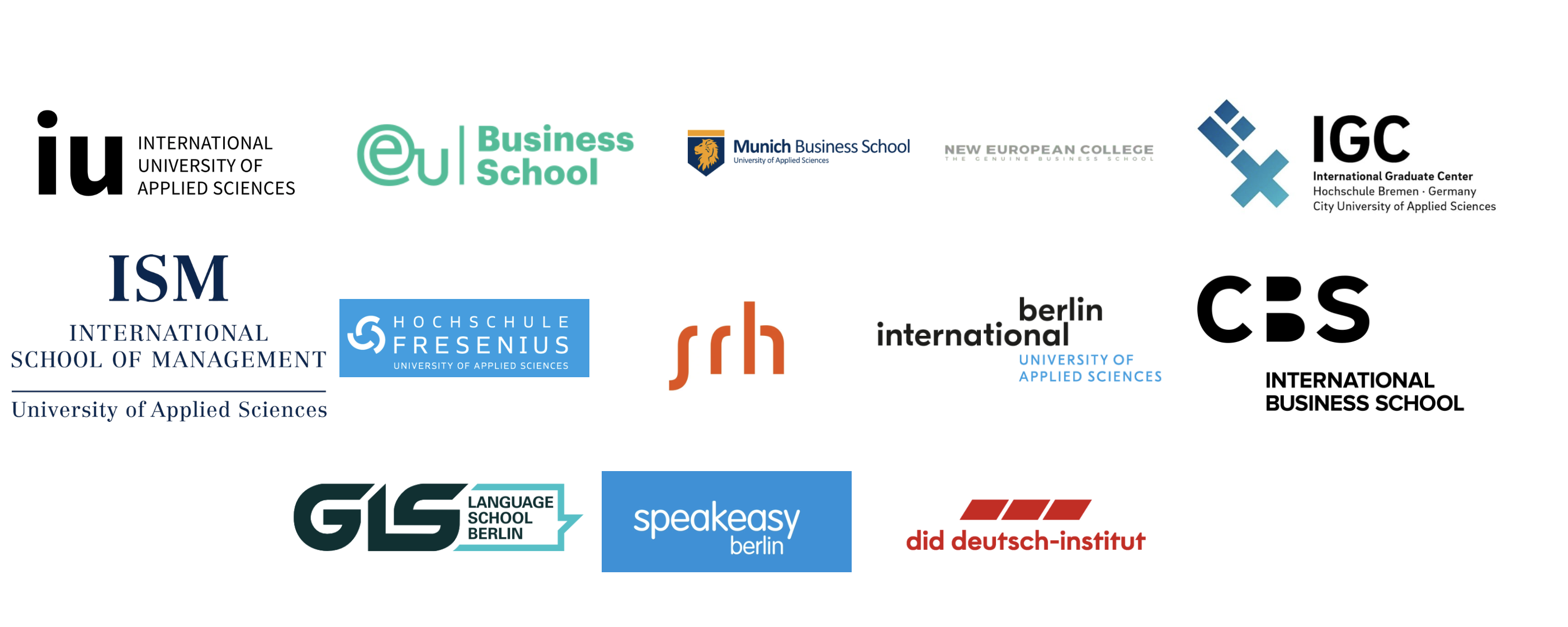 University Partner Logos